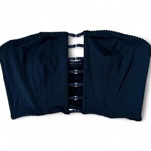 Black gothic sexy‎ strapless Victorias Secret lingerie top